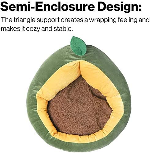 Cama Redonda para Gatos y Perros Tamaño Mediano Forma Aguacate miniatura 6