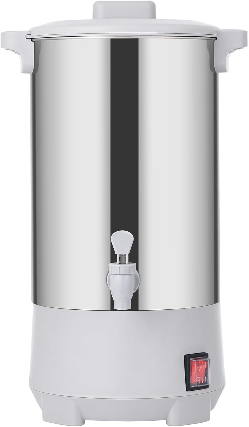 SYBO Commercial Grade Stainless Steel Percolate Coffee Maker Hot Water Urn for Catering, 30-Cup, 3.5L, Grey 3.5L Grey