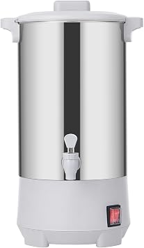 SYBO Commercial Grade Stainless Steel Percolate Coffee Maker Hot Water Urn for Catering, 30-Cup, 4.5L, Grey