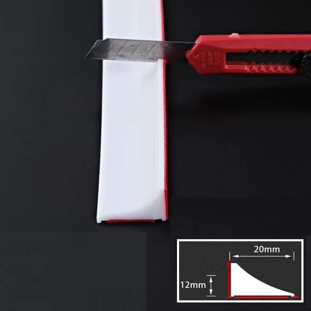 3 Meter Siliconen Douche Drempel Waterafscheiding,Zelfklevend Waterruimte Badkamer Vloerafscheiding,Douchebak Badrand Afdichtingstrip,Kalkwaterafhoudstrip (2.5cm,Een Zelfklevende Achterkant