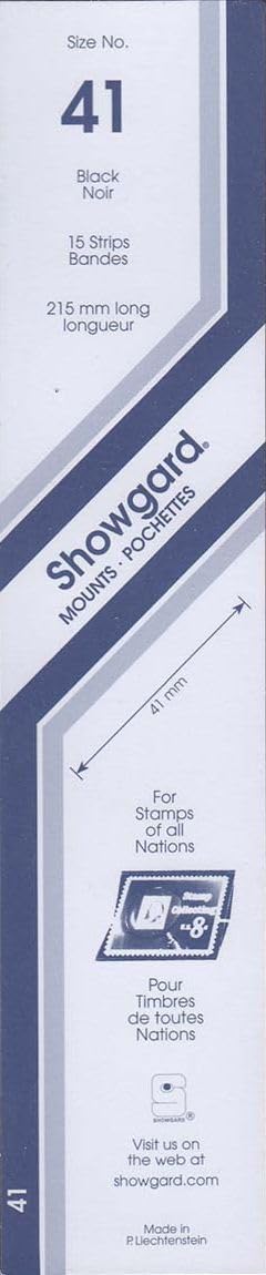 Strip Style Black Stamp Mounts Size 66