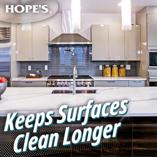 HOPE'S Perfect Quartz Countertop Cleaner, No Hazy Residue, Streak-Free, Safe on Food Contact Surfaces, Fragrance-Free, Sunscreen-Free, Counter Cleaner for All Brands of Quartz, 23 Fl Oz, Pack of 2 by HOPE'S - Used condition - Image 3