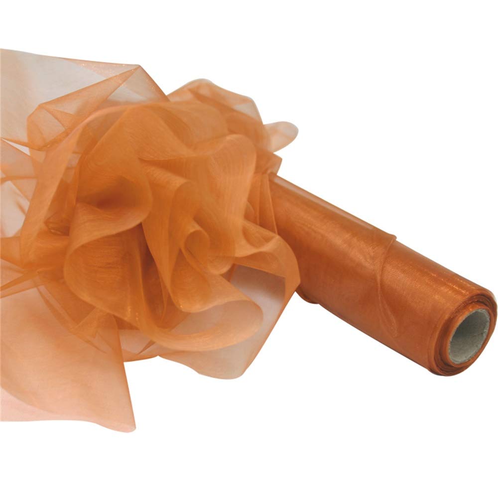 Time to Sparkle 26M x 29cm Sheer Organza Roll Sash Fabric Table Runner Sashes Chair Cover Bows Swags Wedding Party - Almond - Image 2