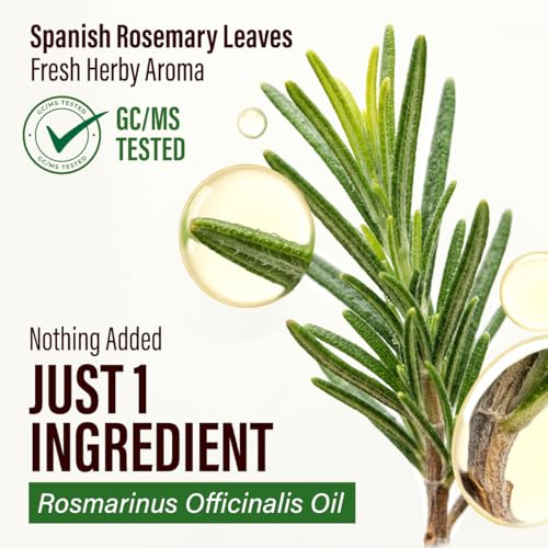 Image of 100% Pure Rosemary Oil - 4 Fl Oz Rosemary Essential Oil for Hair, Skin, Diffuser, Aromatherapy & DIY Soap Making Scent
