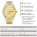OLEVS Gold Watches for Men Waterproof Diamond Luxury Watches for Men Calendar Date Analog Quartz Watch Stainless Steel Classic Wrist Watch 2020