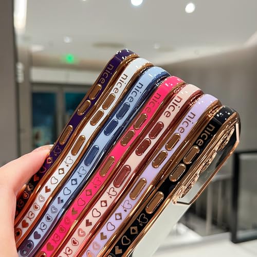 Coque Samsung S23 Plus bordure dorée de luxe motif cœur épuré
