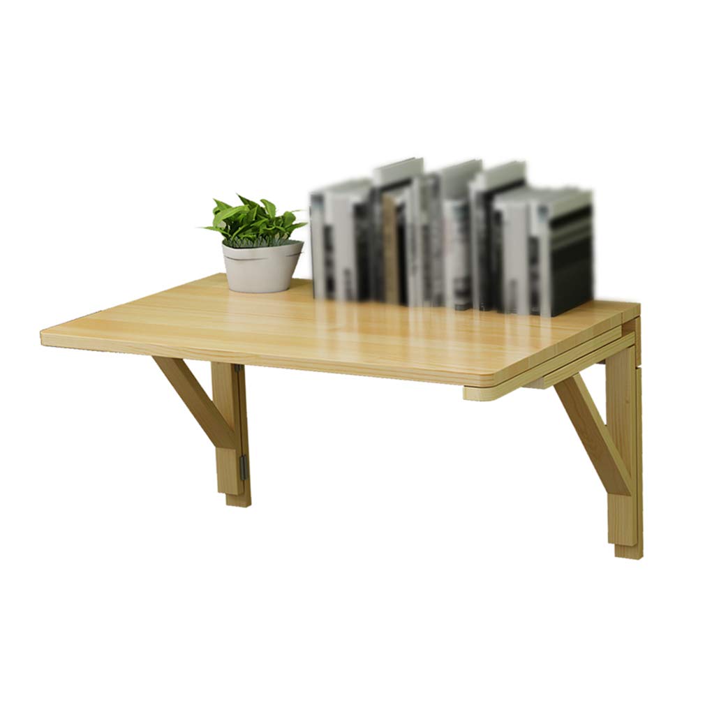 Table pliante murale en pin massif 80x40cm pour bureau et cuisine