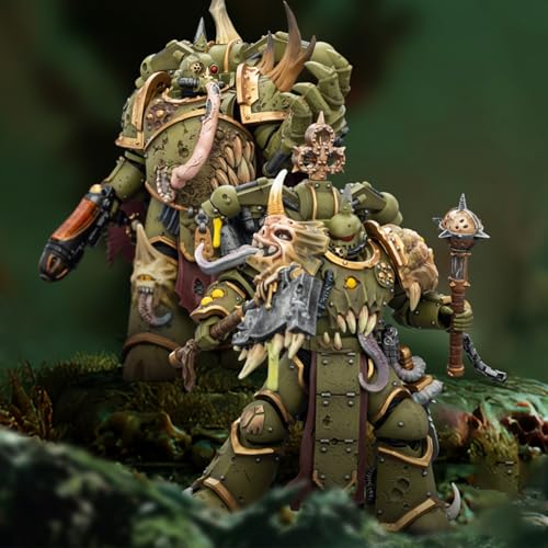 Image of JOYTOY Warhammer 40K Death Guard Plague Marine Champion 2PCS 4.80-5.51 inch 1 /18 Action Figure Collection Model Birthday Gifts 15Age+