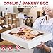 Fit Meal Prep [18 Pack 15x11.5x2.25 White Bakery Box with Window - Holds 12 Donuts, Auto-Popup Cardboard Gift Packaging and Baking Containers, Cookies, Brownies, Pastry and Bread Boxes