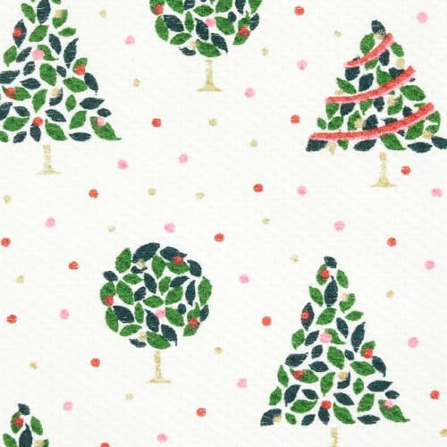 Kate-Spade-New-York-Holiday-Confetti-Acrobat-Plaid-Holiday-Kitchen-Towels-2-Pack-Set-100-Cotton-with-Metallic-Print-Lint-Free-Absorbant-CreamGreen-17×28 Kate Spade New York Holiday Confetti Acrobat Plaid Holiday Kitchen Towels 2 Pack Set 100 Cotton with Metallic Print Lint Free Absorbant CreamGreen 17×28