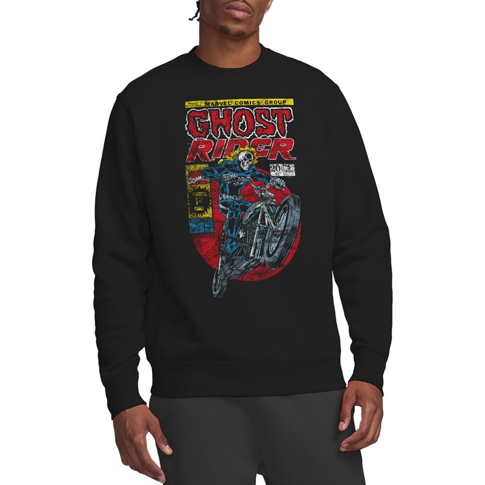Marvel Men's Ghost Rider Sweatshirt - Black - XXL