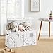 Sweet Jojo Designs Blush Pink, Gold and Grey Star and Moon Girl Baby Nursery or Kids Room Small Fabric Toy Bin Storage Box Chest for Celestial Collection