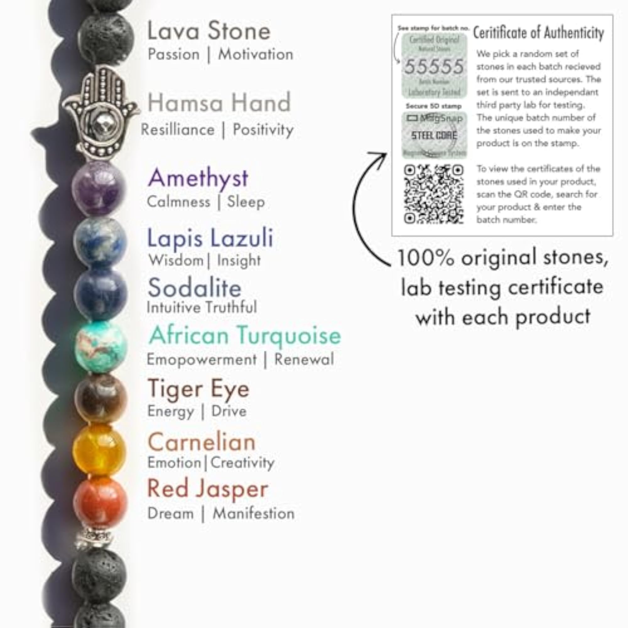 7 Chakra Healing Bracelet with Magsnap Closure, Spiritual Gift