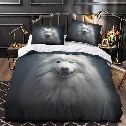 Housse de couette Samoyed anti-allergie et facile à repasser - 4