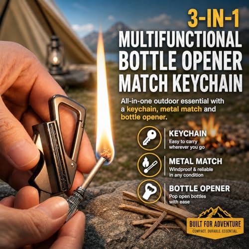 Encendedor llavero reusable multiuso impermeable para camping miniatura 2