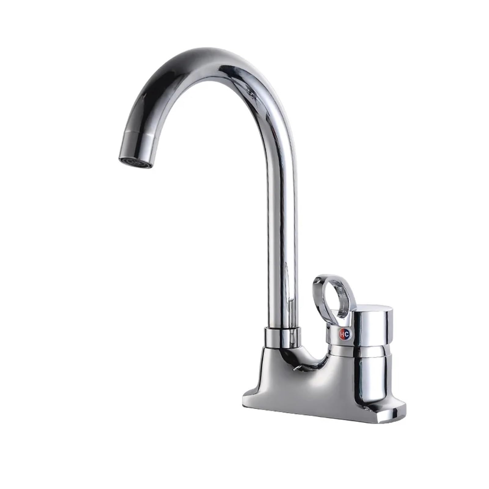 Robinet d'évier de cuisine en alliage de zinc eau chaude et froide double filetage G1/2'