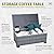 Lviden 5 Piece Wicker Patio Furniture Sets Outdoor Conversation Set, PE Rattan Sectional Sofa Couch with Storage Table and Non-Slip Peacock Blue Cushions, Furniture Covers Included