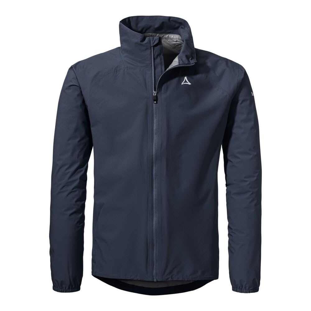 Schöffel Herren Jacket Style Lurbek MNS, wasserdichte Regenjacke mit radspezifischer Passform, Fahrradjacke mit Rückentasche, atmungsaktiv