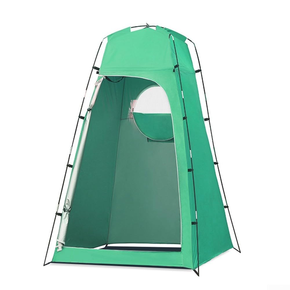 do natychmiastowego kempingu namiot prysznicowy przenośny prywatność łazienka schronienie tkanina wodna na zewnątrz wędkarstwo plaża toaleta kabina 130 x 130 x 210 cm (jasnozielony)