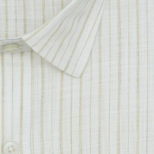 Image of GHPC 100% Cotton Striped Half Sleeves Regular Fit Formal Shirt for Men