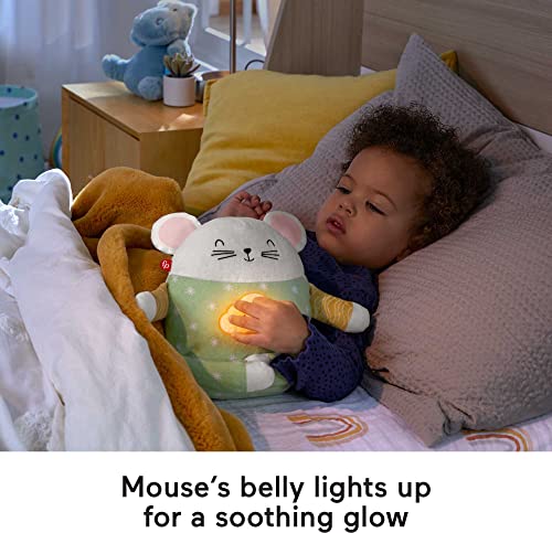 Fisher-Price Meditation Mouse, plush toy with soothing sounds guided meditation and music for kids 2+