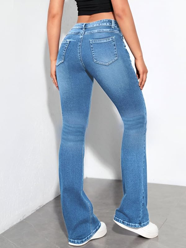 Image of Waltz Jeans for Women || High Waist Jeans for Women || Bootcut Jeans for Women || Flared Jeans for Women High Waist || Wide Leg Jeans Women || Bell Bottom Jeans for Women