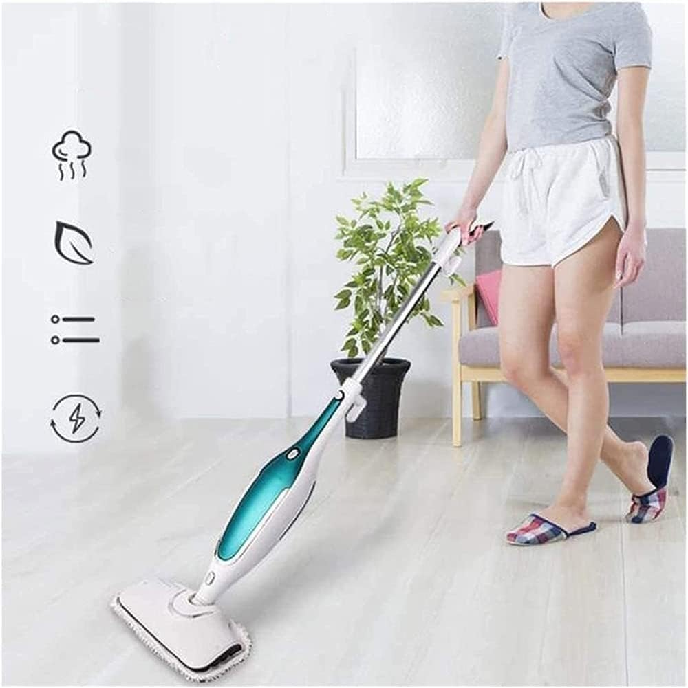 Handheld Steam Cleaner, Steam Mop, Steamer for Cleaning Hardwood Floor Cleaner for Tile Grout Laminate Ceramic, 350ml Water Tank, 20 ft Power Cord (Blue)