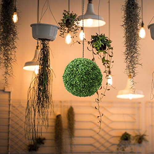 Artificial Plants Boxwood Topiary Balls Artificial Topiary Hanging Boxwood Plant Greenery for Wedding Party Indoor Outdoor Decoration 36cm Office Decor