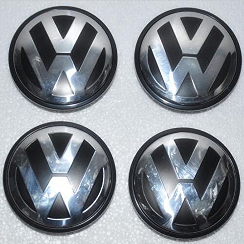 Ycsm 4 Pcs 76MM Wheel Center Hub Cap for Apply to 04-10 Volkswagen Touareg 16