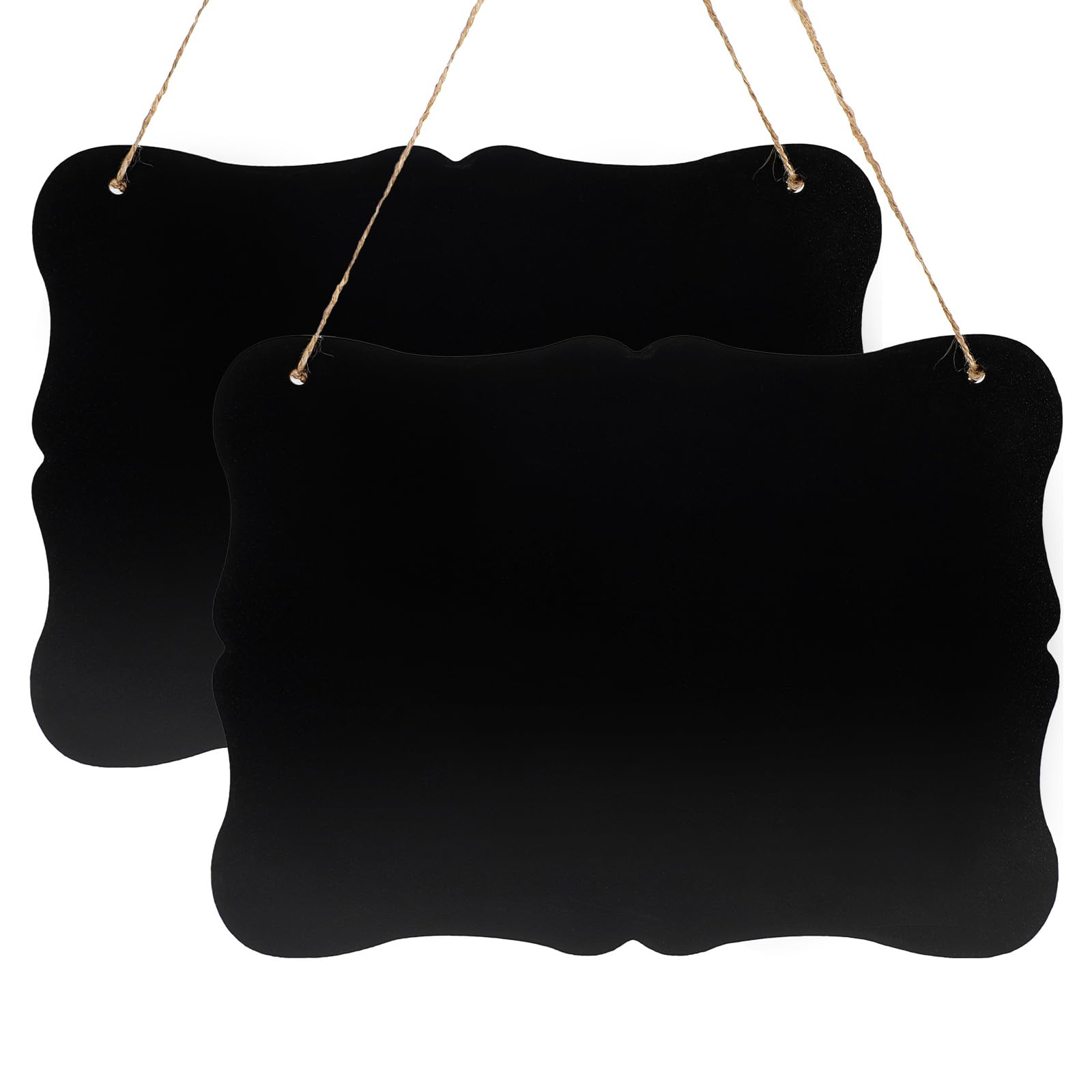 Elegaperma 2 Pcs Small Hanging Chalk Board,23 x 17 CM Erasable Outdoor Hanging Chalkboard with Jute String,Memo Message Small Chalk Boards for Home,Office,Wedding,Store,Garden,Party and Door Decor