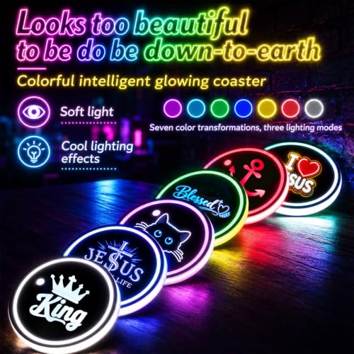 Luz LED Portavasos Vehicular Black Cat con Sensor Vibración miniatura 4