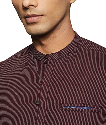 Image of Spykar Men's Cotton Striped Slim Fit Shirt