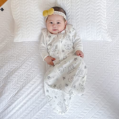 Image of HOUSABY Baby Wearable Blanket,Summer Cotton Sleep Sacks 1 Pack Unisex Toddler Sleeping Bag Sack, 0.5 TOG with 2-Way Zipper