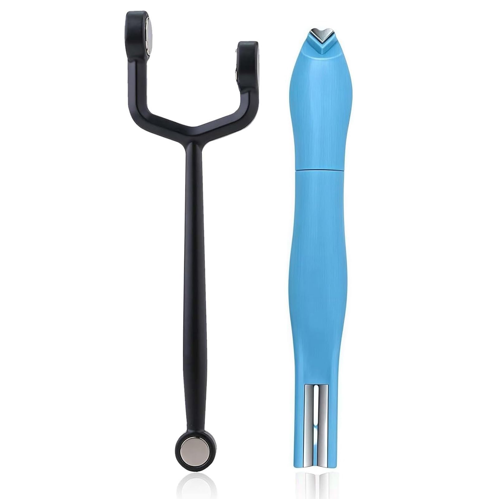 ネイル用マグネット 2本セット 3IN1型+Y字型 ネイルアートツール ネイルスティック DIY 磁石ネイルアート プロ用サロン道具 初心者～ベテラン対応 キャットアイズジェル 家庭用 (ブルー)