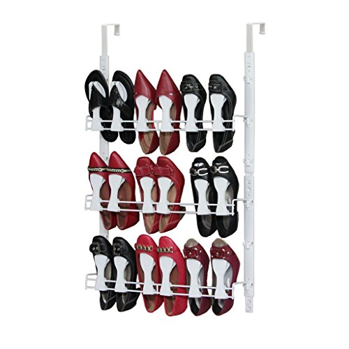 Sapateira de Pendurar na Porta Expansível Para Até 9 Pares de Calçados Aço/Plástico - Metaltru