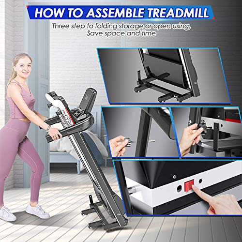 image for DR.GYMLEE Folding Shock Absorption Smart Treadmill Electric Motorized 