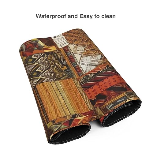 Tapis de souris de jeu antidérapant grand format textile patchwork 90cm - 4