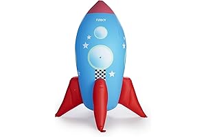 FUNBOY Giant Inflatable Kids Rocketship Sprinkler: Soar to Summer Fun!