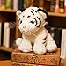 Lulihhhh 15/20/25 cm Carino e Unico Bambola Tigre siberiana Super Carino Tigre Peluche Bambola Bambola Tigre Animale Domestico Bambino Regalo di Compleanno 25 cm Bianco