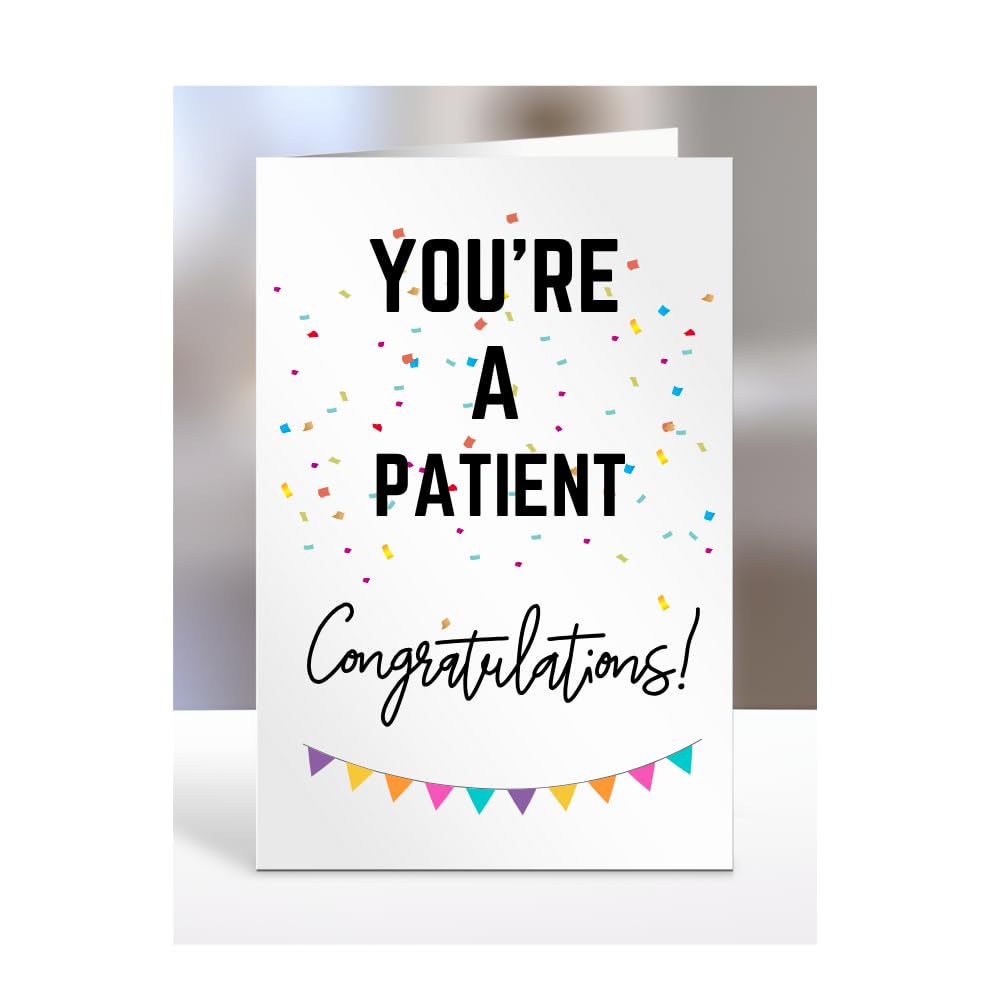 You're a Patient card, gifts for men, women, him, her, female, male, presents for Christmas, new, congratulations, baby, you are, A5-173_168 — image 1