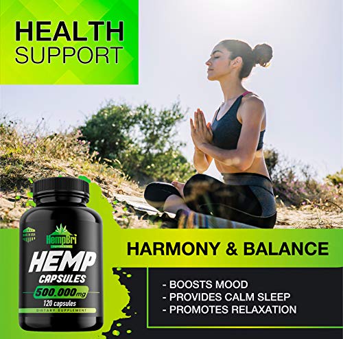 Hempbri Hemp Oil Extract Capsules for Joint Support Your Health Sleep Supplement Pill Tablets Immune Natural Seed Oils Powder (Pack of 1) - Image 6