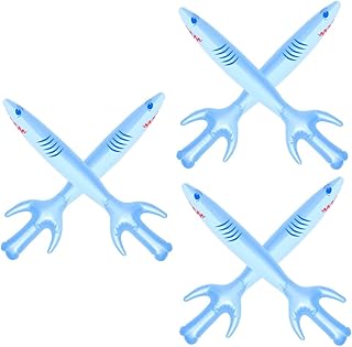 6 Pcs Inflatable Children Toys Pirate Toy Halloween Toys Inflatable Pirate Swords Toys Inflatable Swords for Kids PVC Inflatable Swords Toy Cartoon PVC My World Blue Play