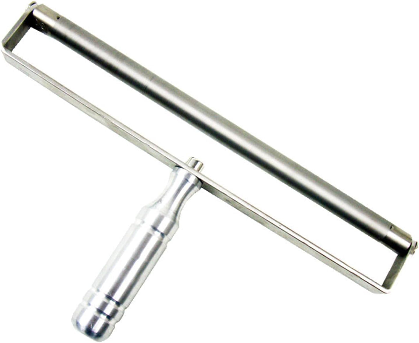 Aplicador de película húmeda de alambre de acero inoxidable con mango de metal para barnices, pegamento, pintura y tinta. Fabricado en acero inoxidable pulido de precisión, liso, resistente desgaste