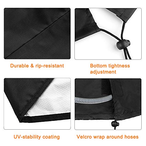 Air Conditioner Cover - Heavy Duty Outdoor AC Unit Cover Durable and Water Resistant for Winter Rain Snow Wind Dust Protection - Thumbnail 2