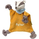 Ein kuscheliger sowie Schlaf- und Schmusegefährte für babysanfte Haut, den man einfach lieb haben muss. Schnuffeltuch Dachs GREEN Collection: ist ideal für die ersten Greifversuche, schmuseweich zum Anschmiegen und trösten. Tolle Greifmöglichkeiten zum Nuckeln und Streicheln & Geräuschloser Begleiter: Quietscht nicht, weckt das Kind nicht auf.