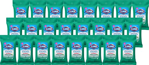 Clorox Disinfecting On The Go Travel Wipes, Fresh Scent, 9 Count, Pack of...