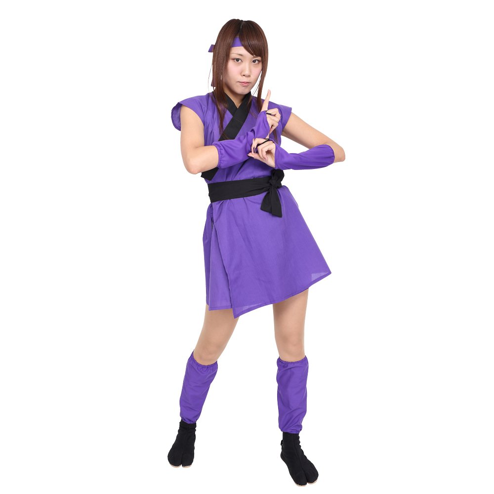 マリームーン くノ一 コスプレ 紫 即日発送】くノ一(くのいち)2カラー《ハロウィンコスプレ7点