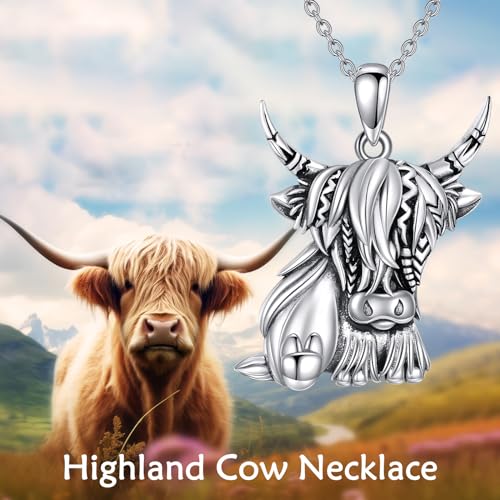 Collier vache d'Écosse VONALA, un symbole de douceur en argent 925 - 6