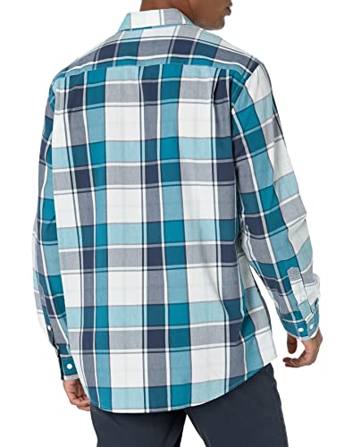 Image of Amazon Essentials Men's Regular-Fit Long-Sleeve Casual Poplin Shirt, Button Front, Business Casual, Collared