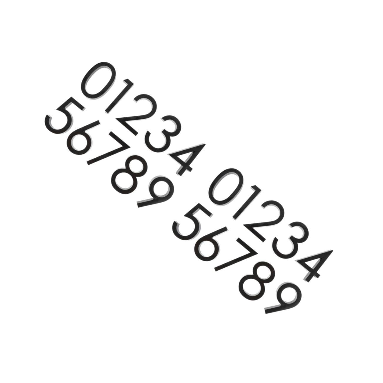 EXCEART 2 Set Adesivi Numerici Di Moderno Etichetta Numeri Civici Adesivi Numeri Civici Per Cassetta Postale Marcatore Numerico Adesivo Numero Civico Per Esterno Resina Nero 20 Pezzi*2